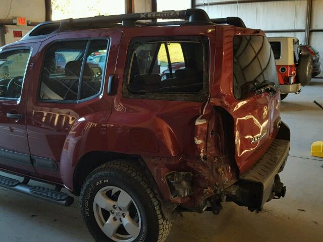 5N1AN08W07C526342 - 2007 NISSAN XTERRA MAROON photo 9