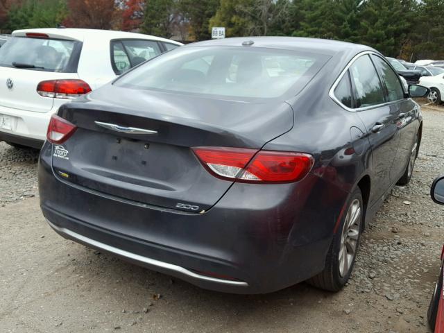 1C3CCCAB8FN603364 - 2015 CHRYSLER 200 GRAY photo 4