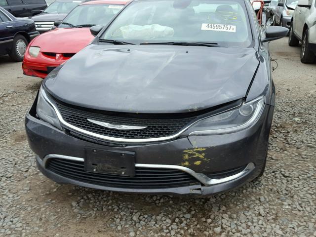 1C3CCCAB8FN603364 - 2015 CHRYSLER 200 GRAY photo 9