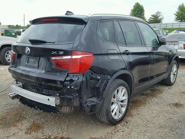 5UXWX9C50F0D48537 - 2015 BMW X3 XDRIVE2 BLACK photo 4