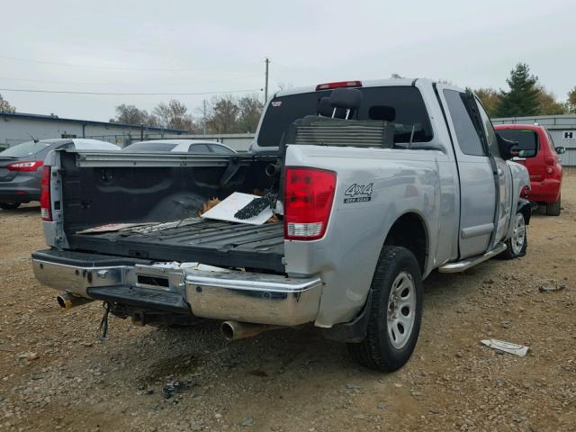 1N6BA06B76N505041 - 2006 NISSAN TITAN XE SILVER photo 4