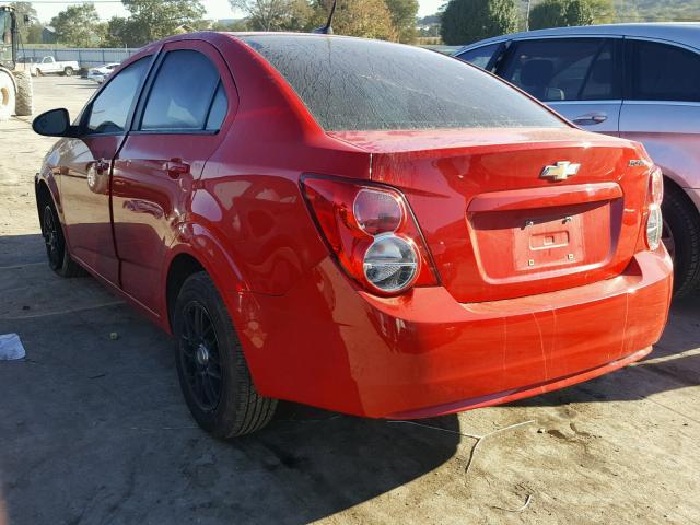 1G1JB5SH2D4165280 - 2013 CHEVROLET SONIC LS RED photo 3