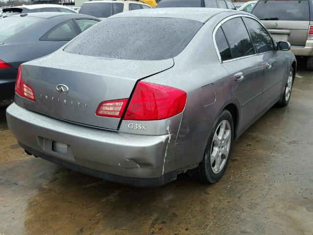 JNKCV51F34M704804 - 2004 INFINITI G35 GRAY photo 4