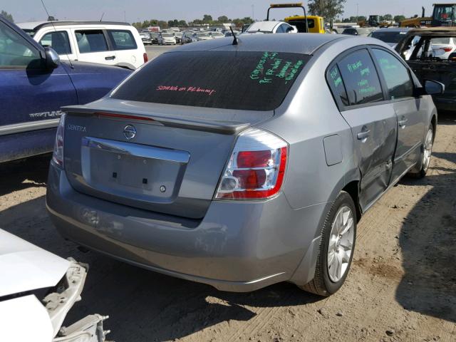 3N1AB6AP7CL704493 - 2012 NISSAN SENTRA 2.0 GRAY photo 4