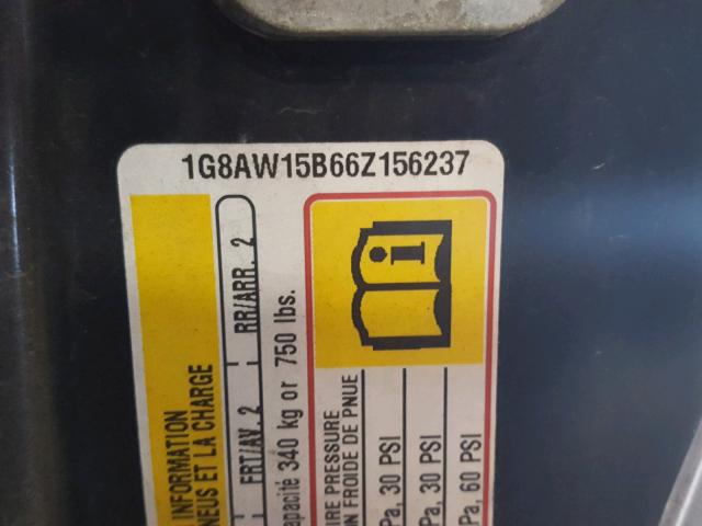 1G8AW15B66Z156237 - 2006 SATURN ION LEVEL SILVER photo 10