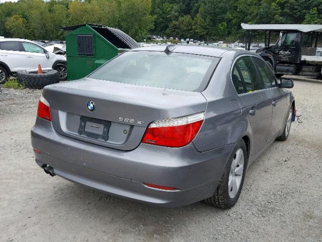 WBANV13568CZ52190 - 2008 BMW 528 XI GRAY photo 4