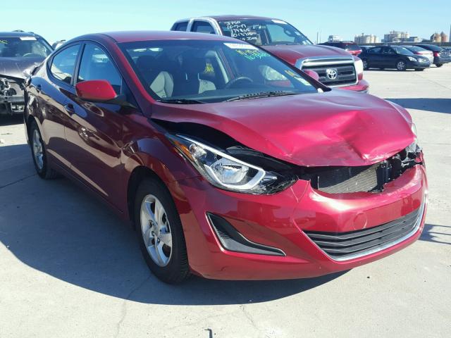 5NPDH4AE7FH589068 - 2015 HYUNDAI ELANTRA SE MAROON photo 1