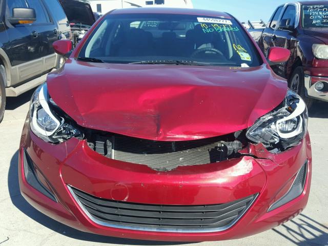 5NPDH4AE7FH589068 - 2015 HYUNDAI ELANTRA SE MAROON photo 7