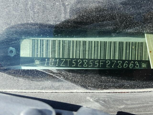 1G1ZT52855F278663 - 2005 CHEVROLET MALIBU LS ვერცხლისფერი ფოტო 10