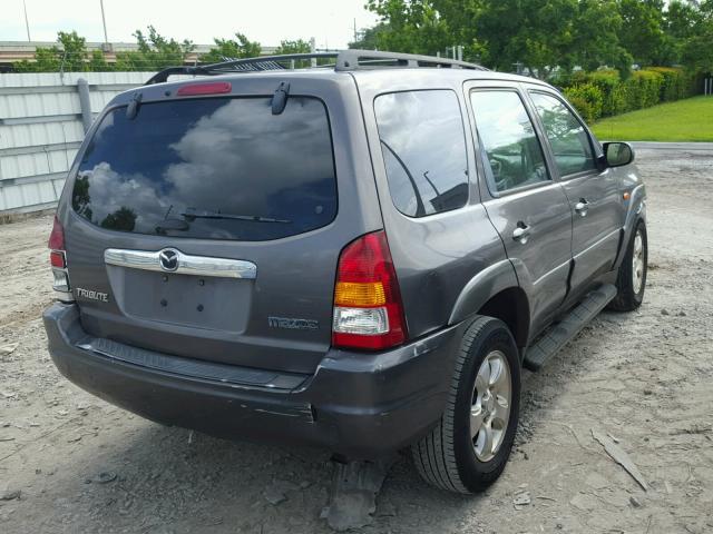 4F2YZ041X4KM17938 - 2004 MAZDA TRIBUTE LX GRAY photo 4