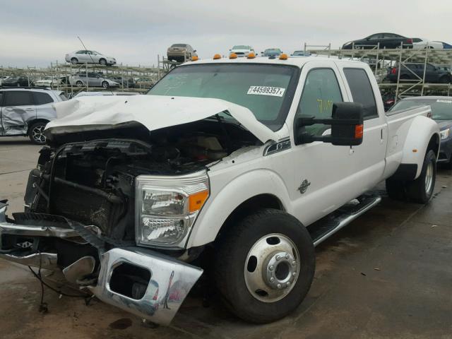 1FT8W3DT7DEB62319 - 2013 FORD F350 SUPER WHITE photo 2