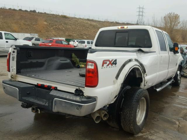 1FT8W3DT7DEB62319 - 2013 FORD F350 SUPER WHITE photo 4