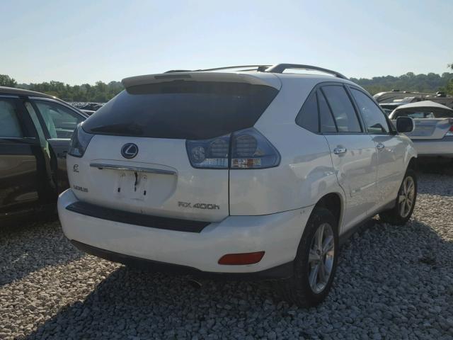 JTJGW31UX82007020 - 2008 LEXUS RX 400H WHITE photo 4