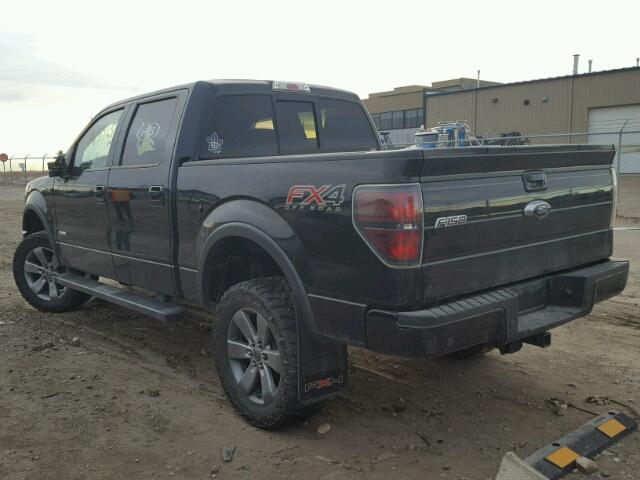 1FTFW1ET2EFB22056 - 2014 FORD F150 SUPER BLACK photo 3