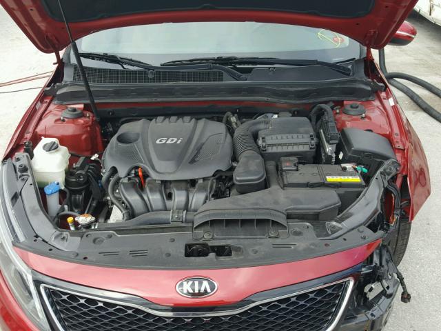 5XXGM4A74FG486860 - 2015 KIA OPTIMA RED photo 7