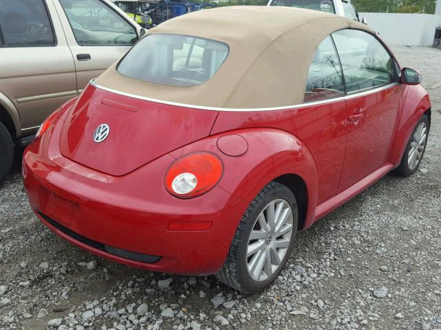 3VWRF31Y69M400213 - 2009 VOLKSWAGEN NEW BEETLE 红色 照片 4