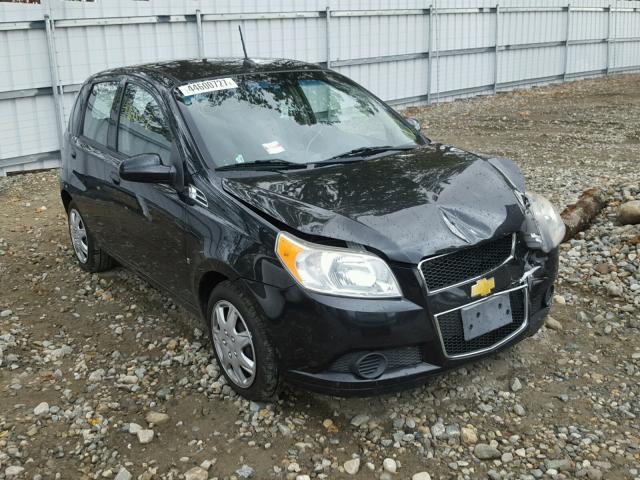 KL1TD66EX9B658926 - 2009 CHEVROLET AVEO LS BLACK photo 1