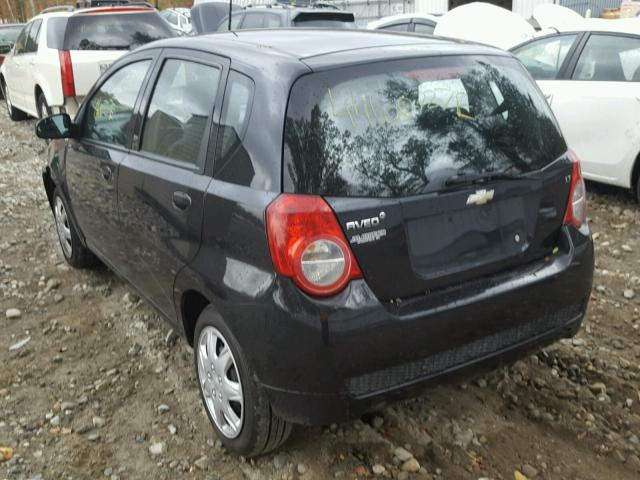 KL1TD66EX9B658926 - 2009 CHEVROLET AVEO LS BLACK photo 3