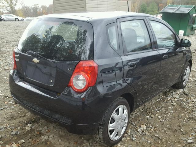 KL1TD66EX9B658926 - 2009 CHEVROLET AVEO LS BLACK photo 4