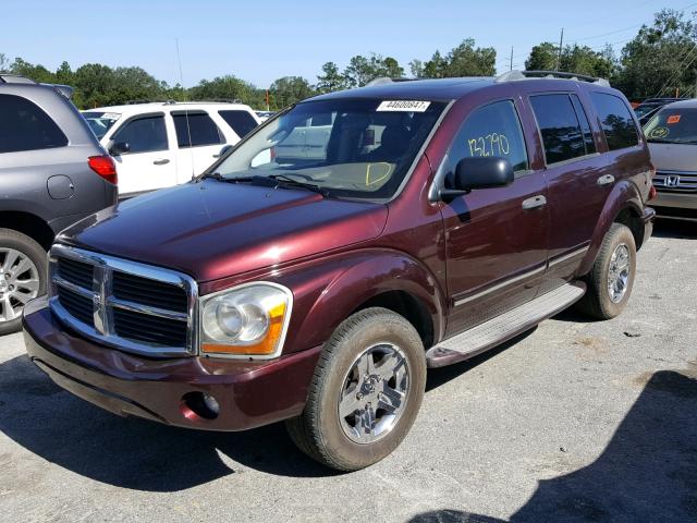 1D8HB58D25F617911 - 2005 DODGE DURANGO LI MAROON photo 2