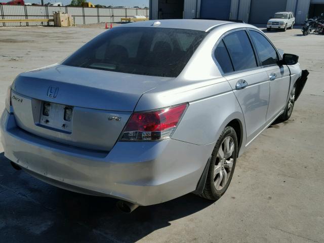 1HGCP36859A013682 - 2009 HONDA ACCORD EXL SILVER photo 4