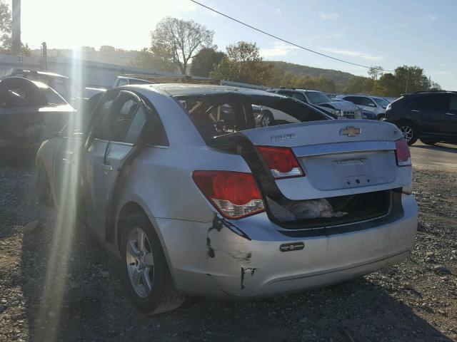 1G1PK5SB6D7186850 - 2013 CHEVROLET CRUZE LT SILVER photo 3