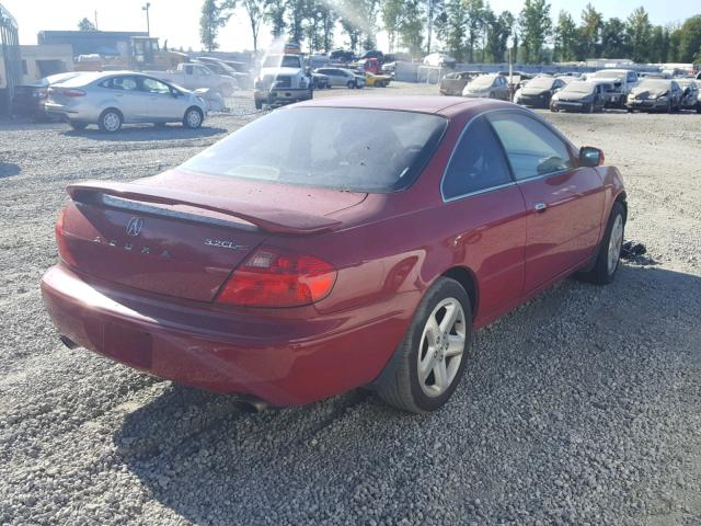 19UYA42632A004373 - 2002 ACURA 3.2CL TYPE RED photo 4