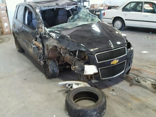 KL1TD66E69B627737 - 2009 CHEVROLET AVEO LS BLACK photo 1