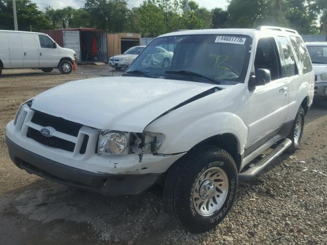 1FMYU60E71UA90128 - 2001 FORD EXPLORER S WHITE photo 2