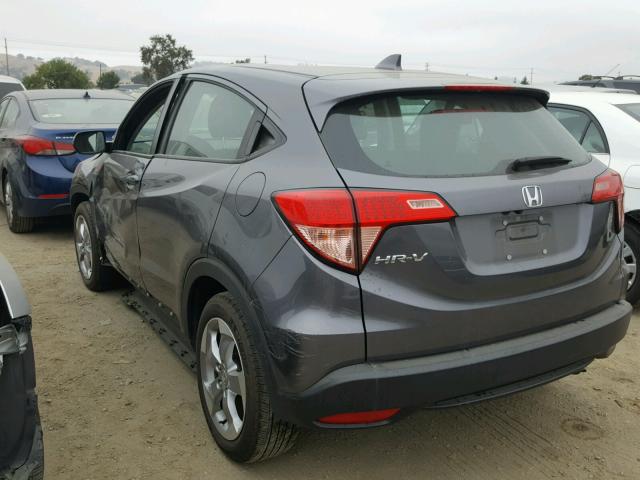 3CZRU5H37HG702096 - 2017 HONDA HR-V LX GRAY photo 3