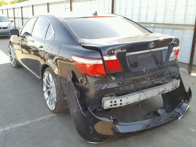 JTHGL46F375002829 - 2007 LEXUS LS 460L BLACK photo 3