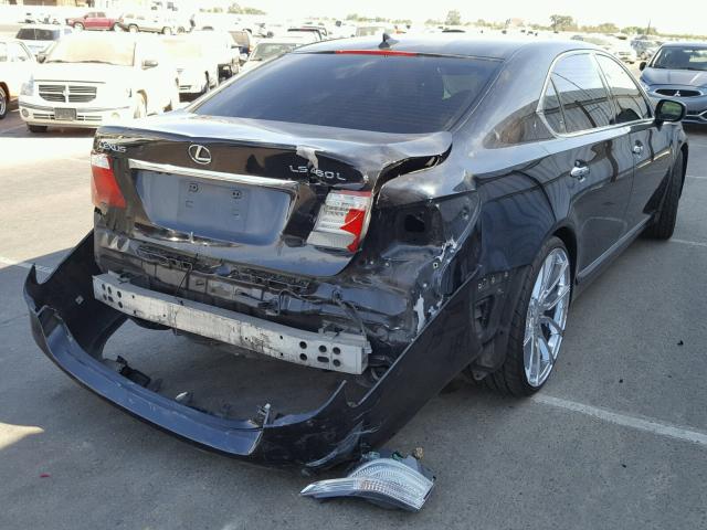 JTHGL46F375002829 - 2007 LEXUS LS 460L BLACK photo 4