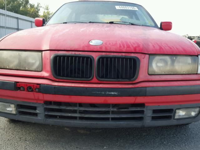 WBABF4316PEK06775 - 1993 BMW 325 I AUTO RED photo 9