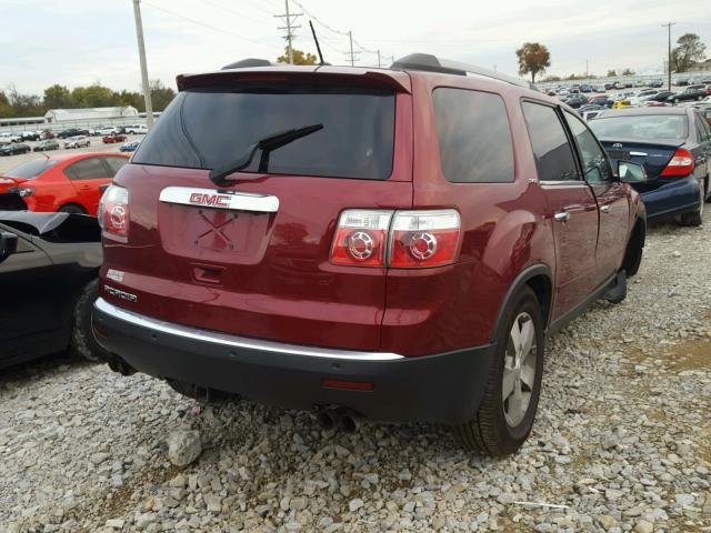 1GKKRREDXBJ125409 - 2011 GMC ACADIA SLT MAROON photo 4