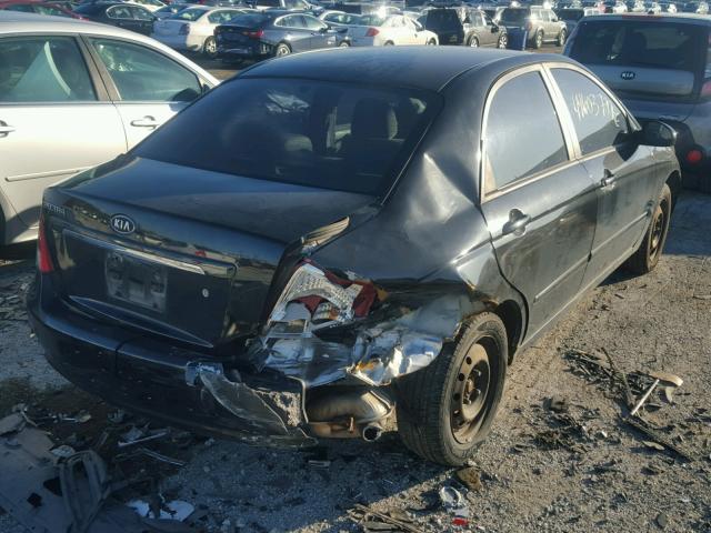 KNAFE121975412645 - 2007 KIA SPECTRA EX BLACK photo 4