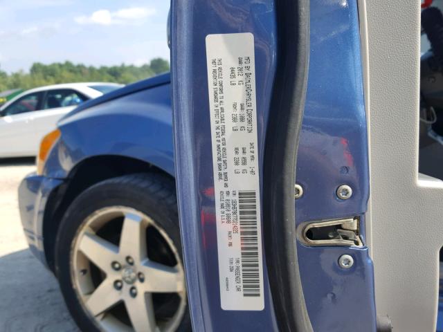 1B3HB78K77D214225 - 2007 DODGE CALIBER R/ BLUE photo 10