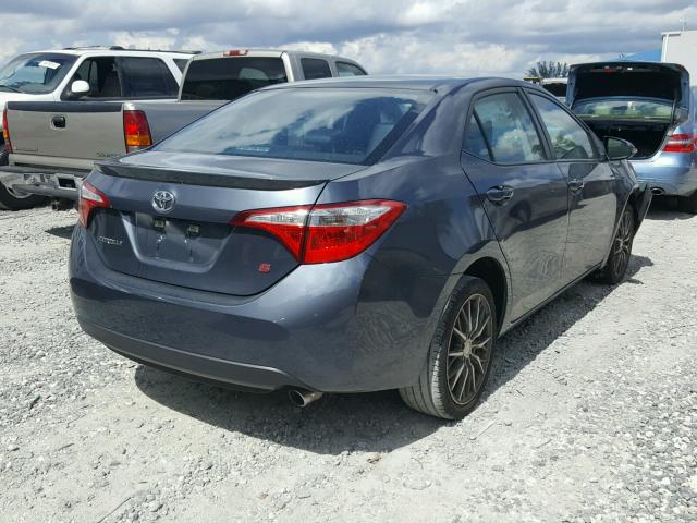 5YFBURHE9FP244925 - 2015 TOYOTA COROLLA GRAY photo 4