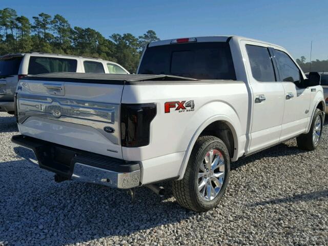 1FTEW1EF4GFA45893 - 2016 FORD F150 SUPER WHITE photo 4