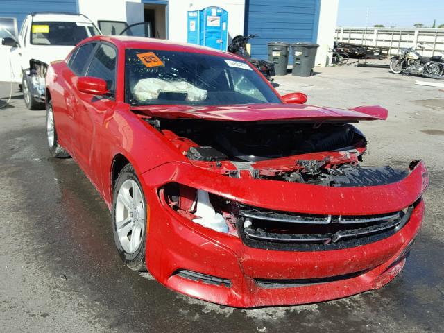 2C3CDXBG6FH771494 - 2015 DODGE CHARGER SE RED photo 1