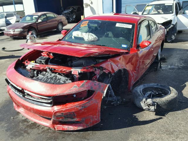 2C3CDXBG6FH771494 - 2015 DODGE CHARGER SE RED photo 2