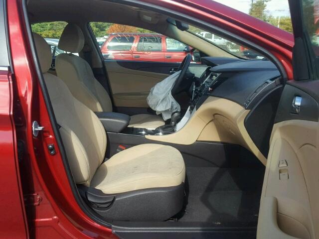 5NPEB4ACXDH561900 - 2013 HYUNDAI SONATA GLS RED photo 5