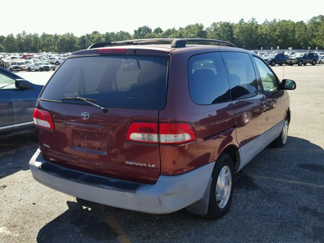 4T3ZF13C42U478552 - 2002 TOYOTA SIENNA LE RED photo 4