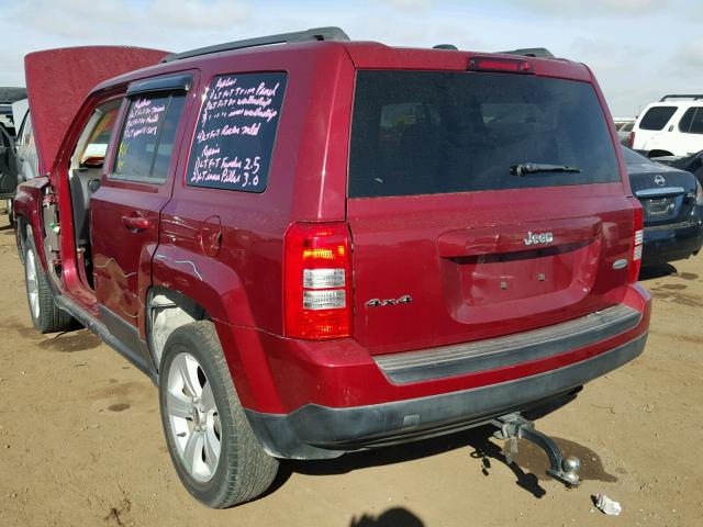 1C4NJRFB3ED501948 - 2014 JEEP PATRIOT LA RED photo 3