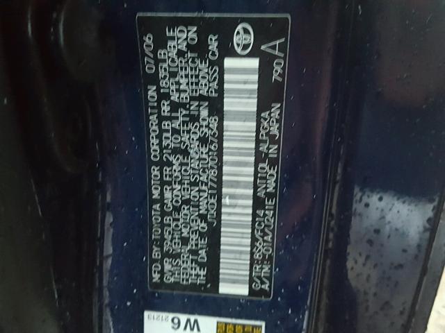 JTKDE177870167348 - 2007 TOYOTA SCION TC 蓝色 照片 10