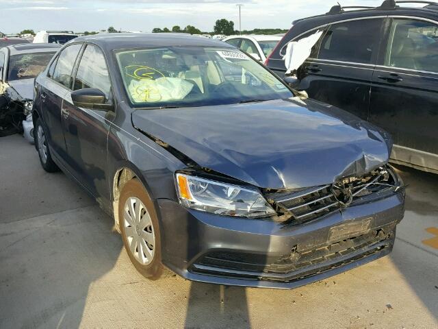 3VW2K7AJ0FM404471 - 2015 VOLKSWAGEN JETTA BASE CHARCOAL photo 1