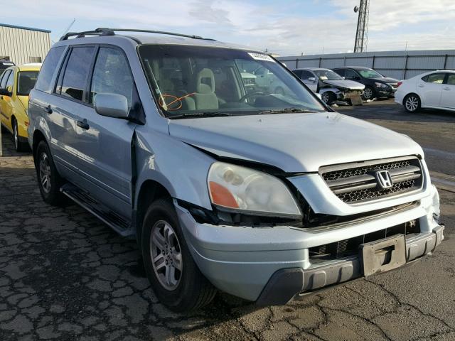 2HKYF18413H586939 - 2003 HONDA PILOT EX BLUE photo 1