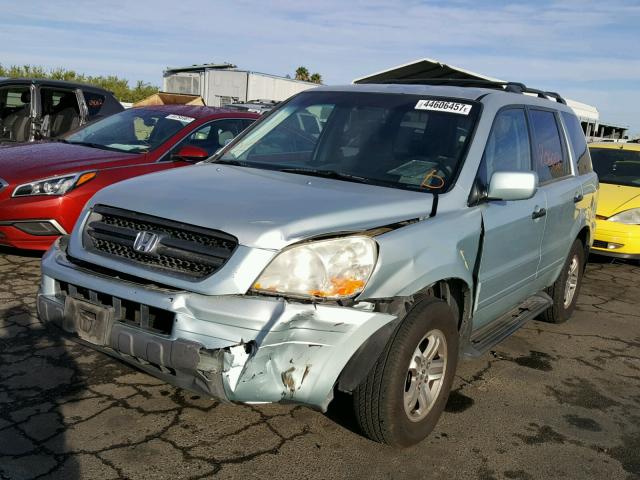 2HKYF18413H586939 - 2003 HONDA PILOT EX BLUE photo 2