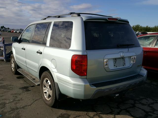 2HKYF18413H586939 - 2003 HONDA PILOT EX BLUE photo 3