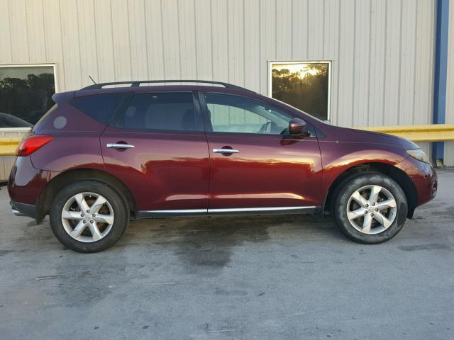 JN8AZ18U29W021602 - 2009 NISSAN MURANO MAROON photo 9