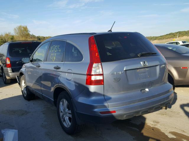 3CZRE4H57BG703670 - 2011 HONDA CR-V EX BLUE photo 3